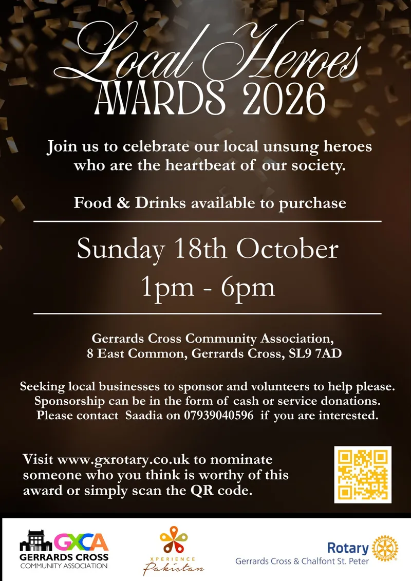 Local Heroes Awards 2026 poster, Sunday 18 October 2026